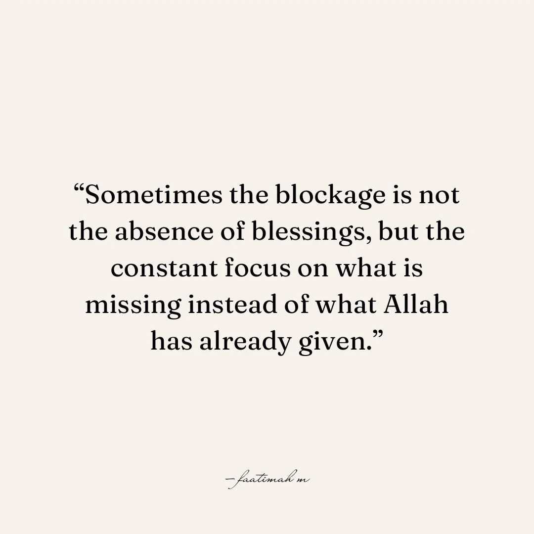 How Ingratitude Can Create Blockages