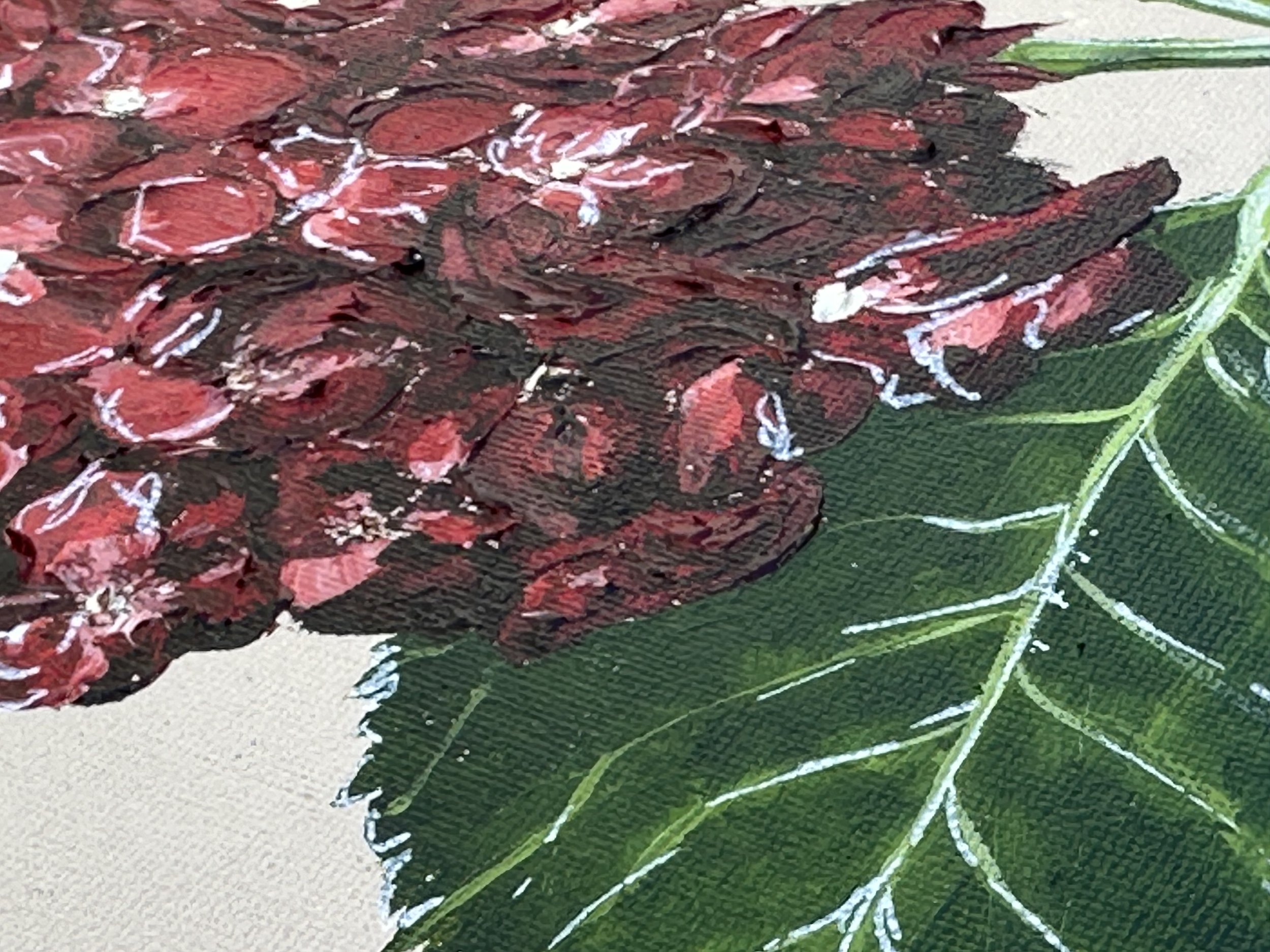 Hydrangea Acrylic Painting.