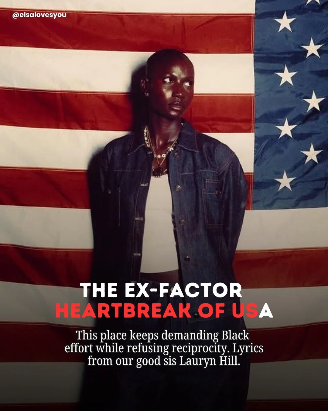 Someone on Threads said Lauryn Hill&rsquo;s &ldquo;Ex-Factor&rdquo; is the Black American experience in one song. Heartbreak.

Loving this country has always felt like loving somebody who takes and takes and calls it commitment. We gave the labor, th