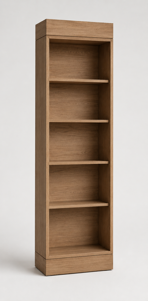 The Librarian in Red Oak with Endpaper finish