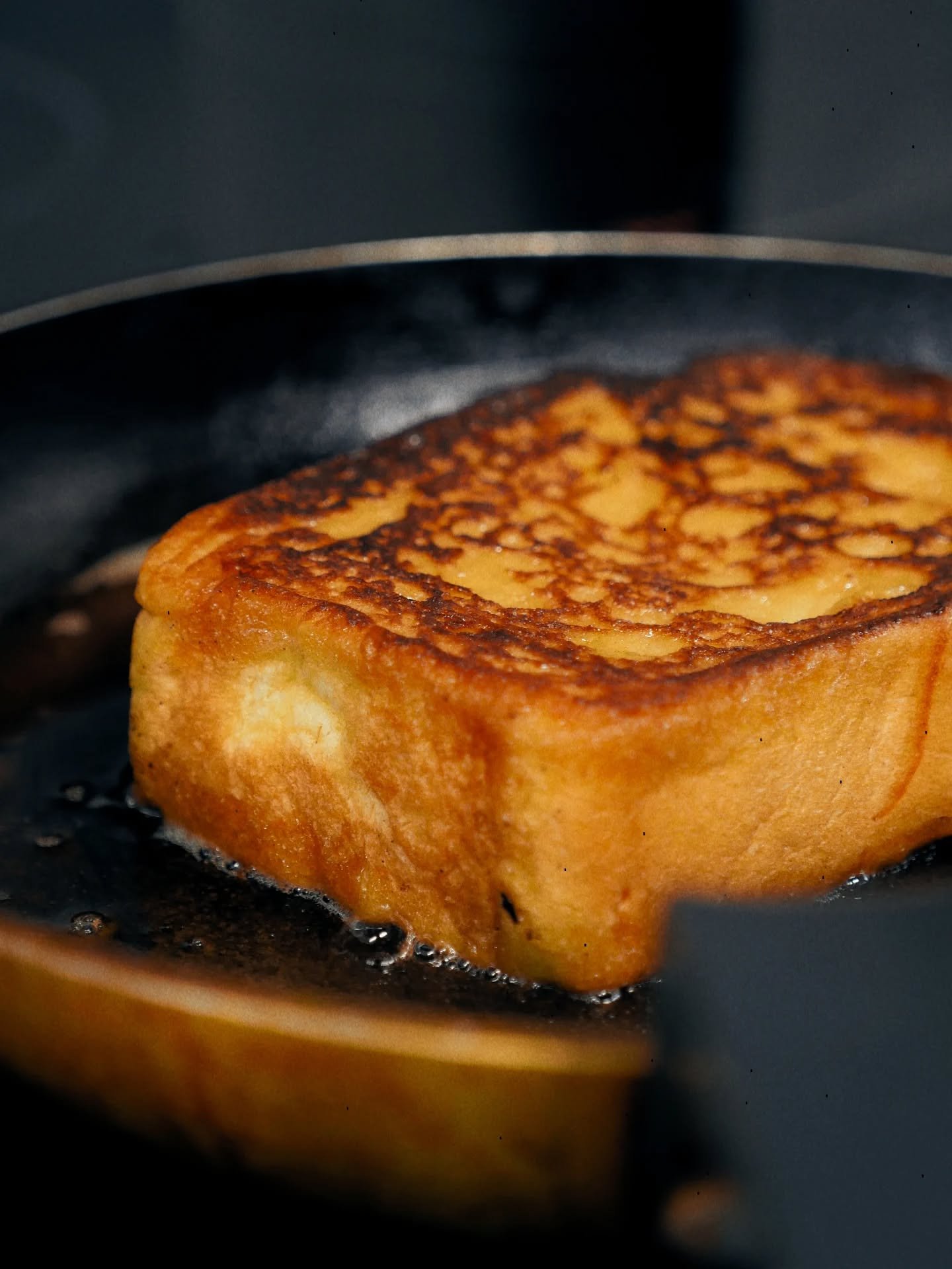 Freshly baked Brioche, French Vanilla custard and melted butter.

French Toasts are flying out this morning if you're after something sweet, or add some bacon for a tasty sweet &amp; savoury combo.