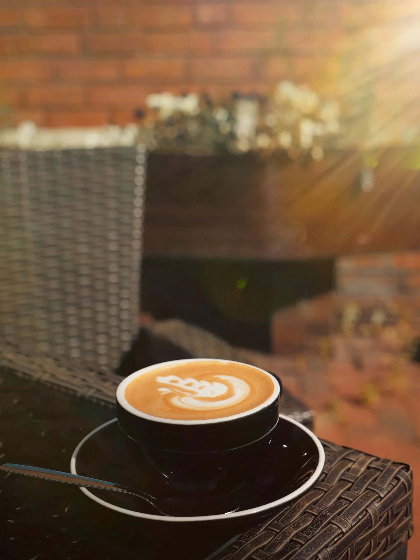 We've dodged this morning rain storm and now brewing up delicious flat whites to enjoy in the sun! 

Serving Coffee, &amp; Bevs all week 🫶
