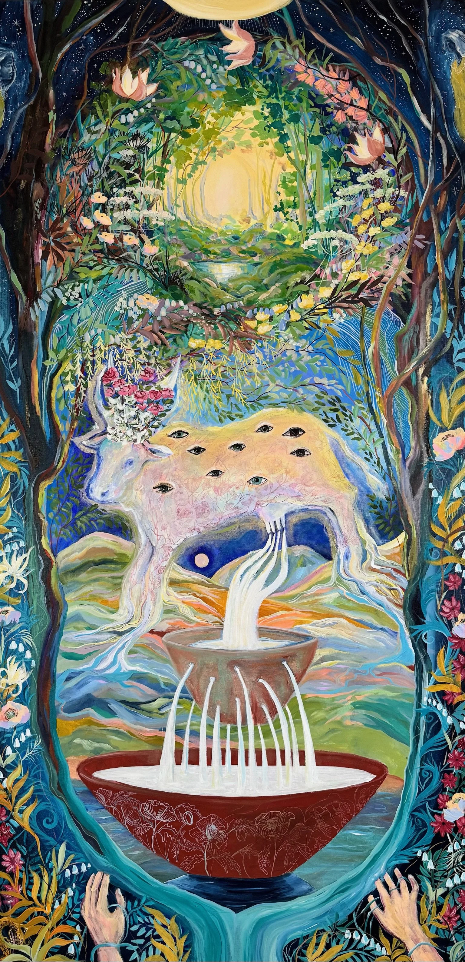 "Slievenaglasha" (2026)
36 x 72 inch, earth paints, ink, & acrylic
(Available)