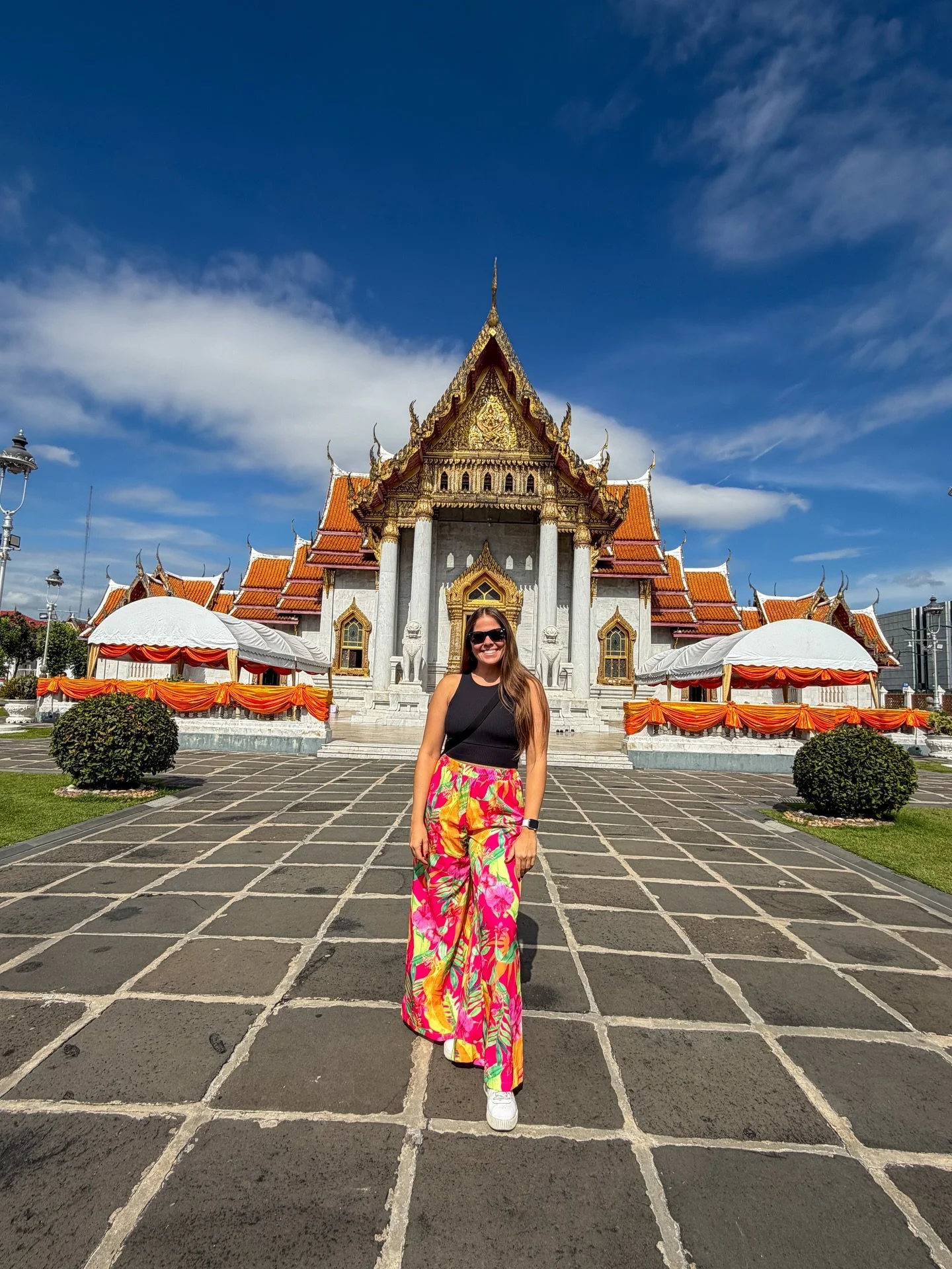 This temple instantly became one of my favorite stops in Bangkok 🧡  Wat Benchamabophit Dusitwanaram, also known as the Marble Temple, is a Buddhist temple built in the late 1800s and is made of beautiful Italian marble. It is an active place of wors