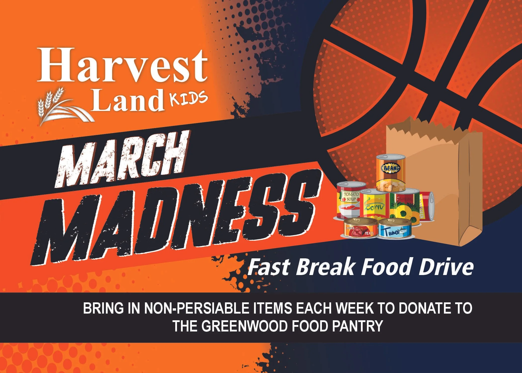 Harvestland Kid's March Madness Food Drive