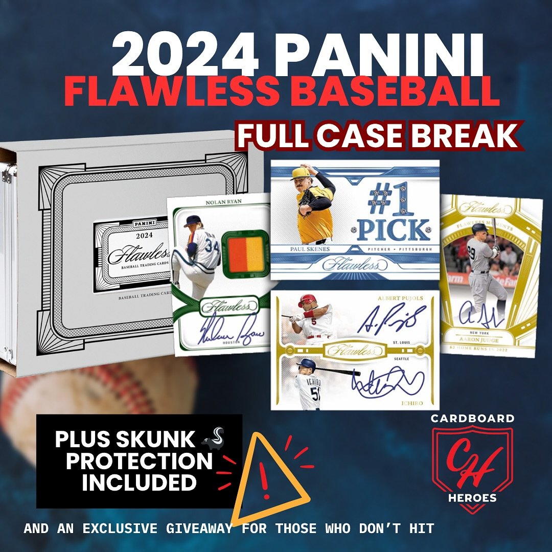 🚨 NEW BREAK ALERT 🚨

We&rsquo;re going FULL CASE on this one &mdash; that&rsquo;s right, a full case break of @paniniamerica Flawless Baseball is live now! 💎⚾️

With up to 16 autographs, this break has massive hit potential&hellip; and we&rsquo;ve