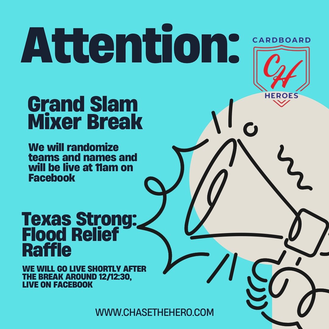 🚨 SPECIAL ANNOUNCEMENT – DON’T MISS OUT! 🚨
We’ve got TWO big lives happening today and you’ll want to be there for both!
🕚 11:00 AM – GRAND SLAM MIXER BREAK
We’re going live to rip into our Grand Slam Mixer! ⚾?