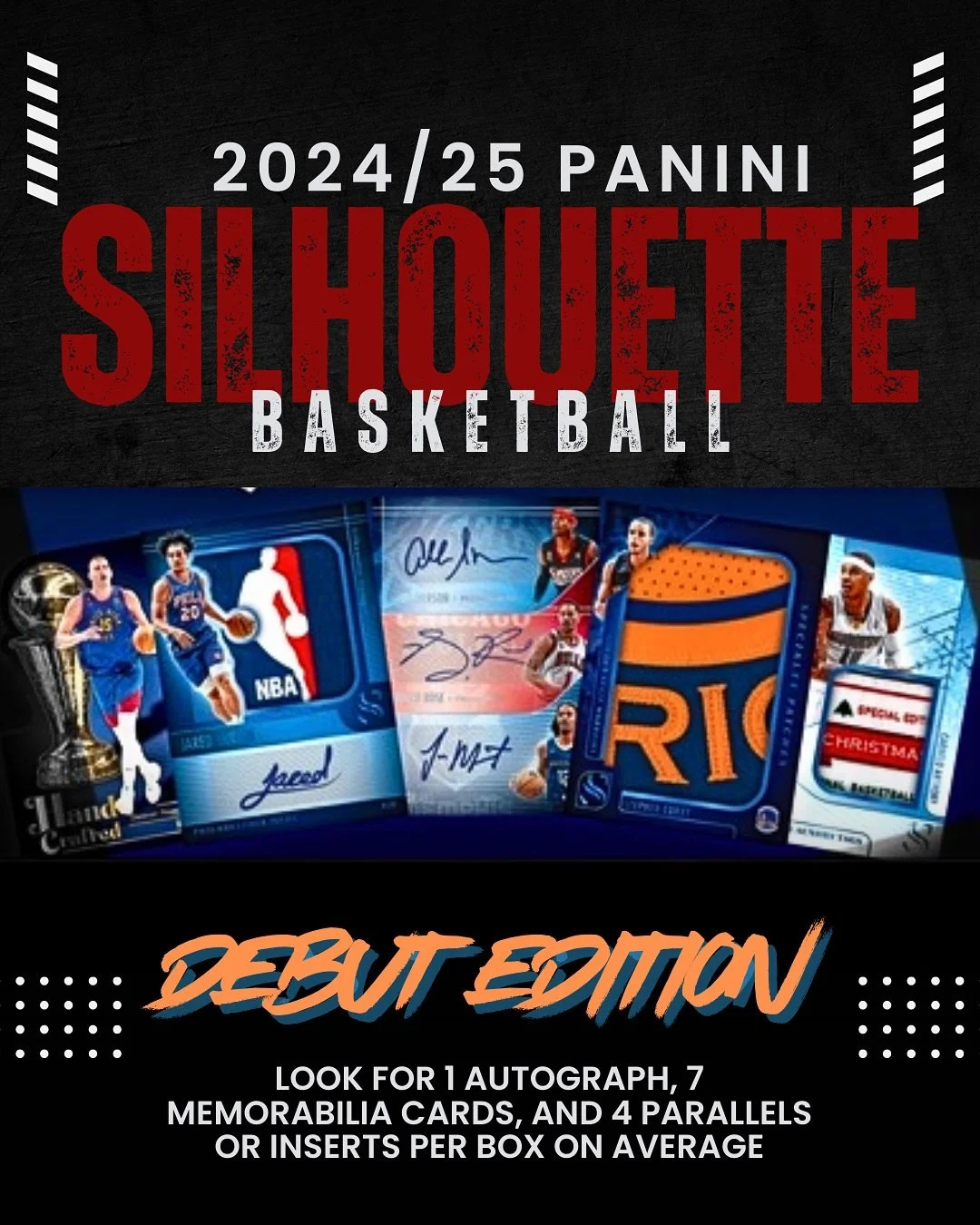 🚨 NEW IN THE SHOP 🚨
The 2024-25 Debut Edition @paniniamerica Silhouette Basketball is here! 🏀🔥
This product is stacked with hits:
✨ Tons of memorabilia
✨ Look for 1 autograph
✨ 4 parallels/inserts
✨ And so much more!
Experience an all-new prem