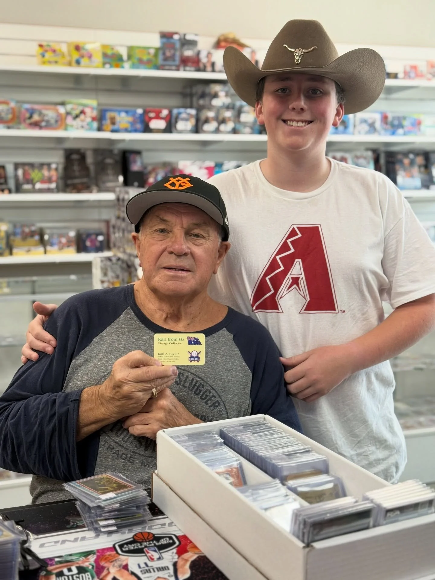 🌏✈️ Today we had some awesome visitors all the way from Australia! After a friend told them Cardboard Heroes was a must-stop while in town, we had the pleasure of hosting Karl and his grandson. 🙌

They spent time digging through our bins and browsi