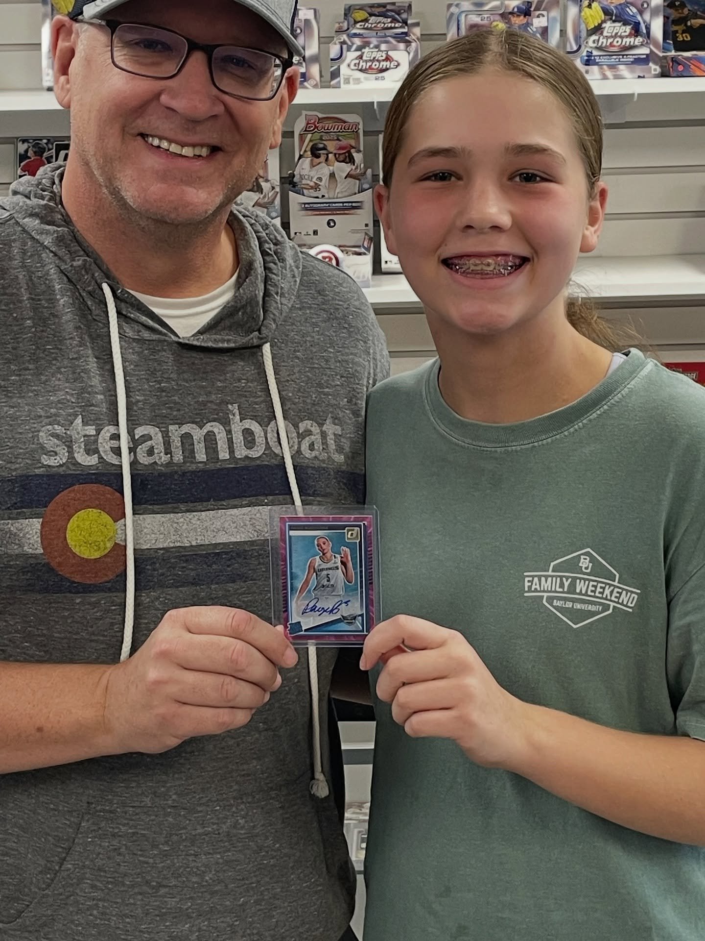 This young lady was absolutely ecstatic &mdash; almost brought to tears 😭 &mdash; when she pulled a Paige Bueckers auto out of the new Donruss WNBA! 💥

It was exactly what she was hoping for, and we couldn&rsquo;t be happier to see her excitement. 