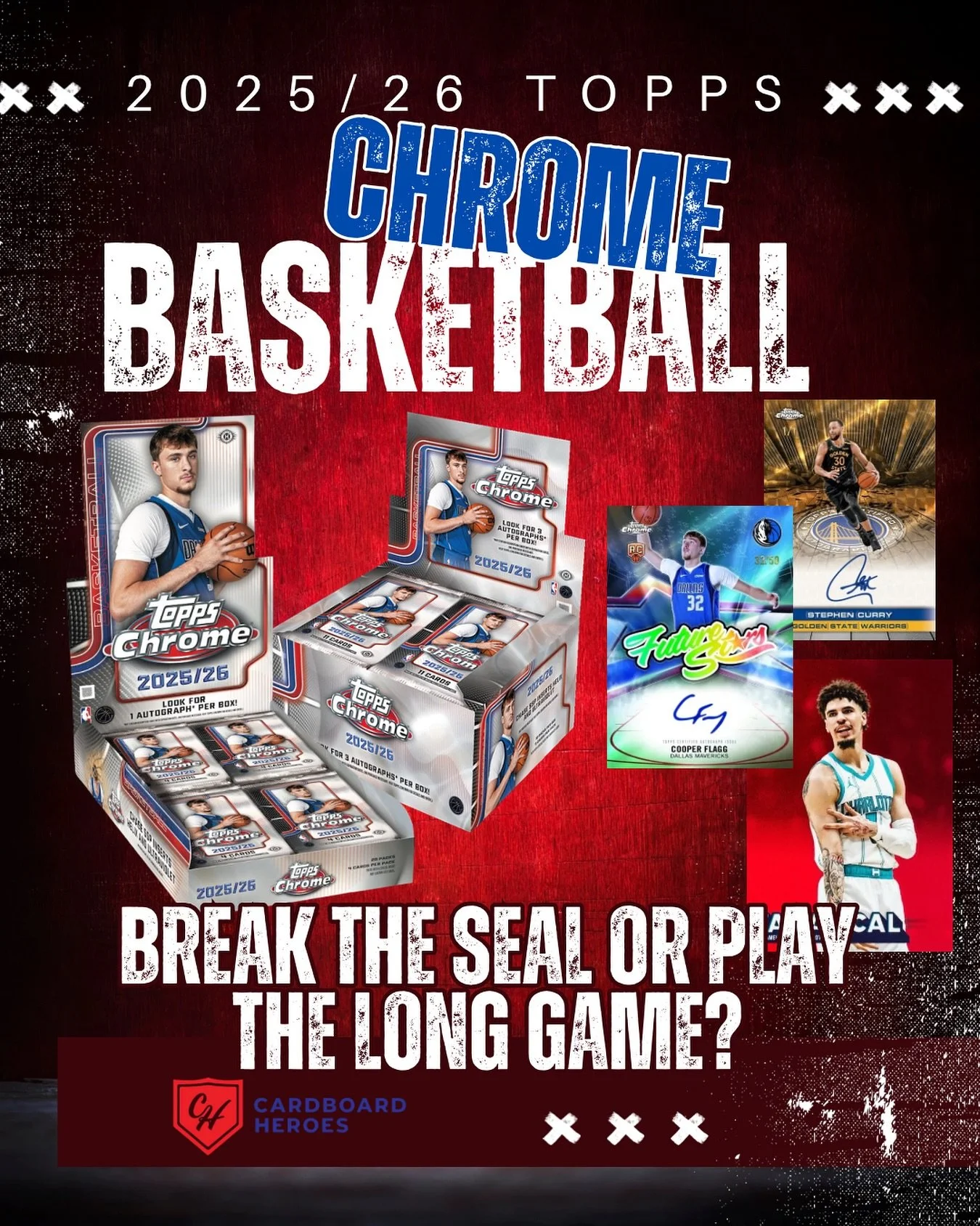 After a 15-year wait, 2025/26 @topps Chrome Basketball is finally back &mdash; and now comes the big question 👀

Do you RIP&hellip; or do you HOLD?

🔥 RIP: Chase the thrill of landing Cooper Flag autos, legends like LeBron James and Steph Curry, an