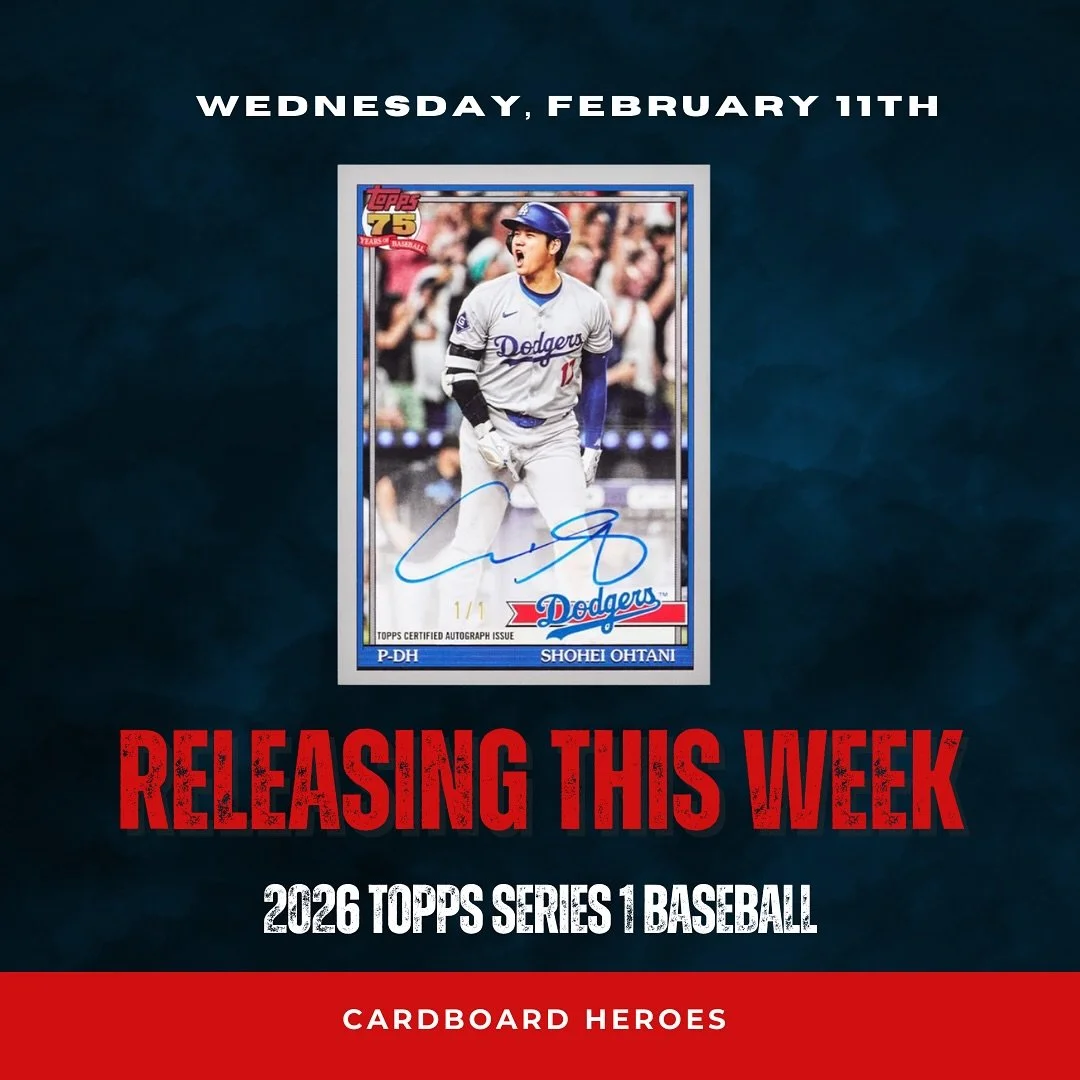 🔥Cardboard Heroes Weekly Releases are HERE! 🔥
It&rsquo;s that magical time of the week again &mdash; fresh drops, new rips, and all the hobby goodness waiting for you. 👀✨

Swing by the shop and scoop your favorites before they&rsquo;re gone!
👉 St