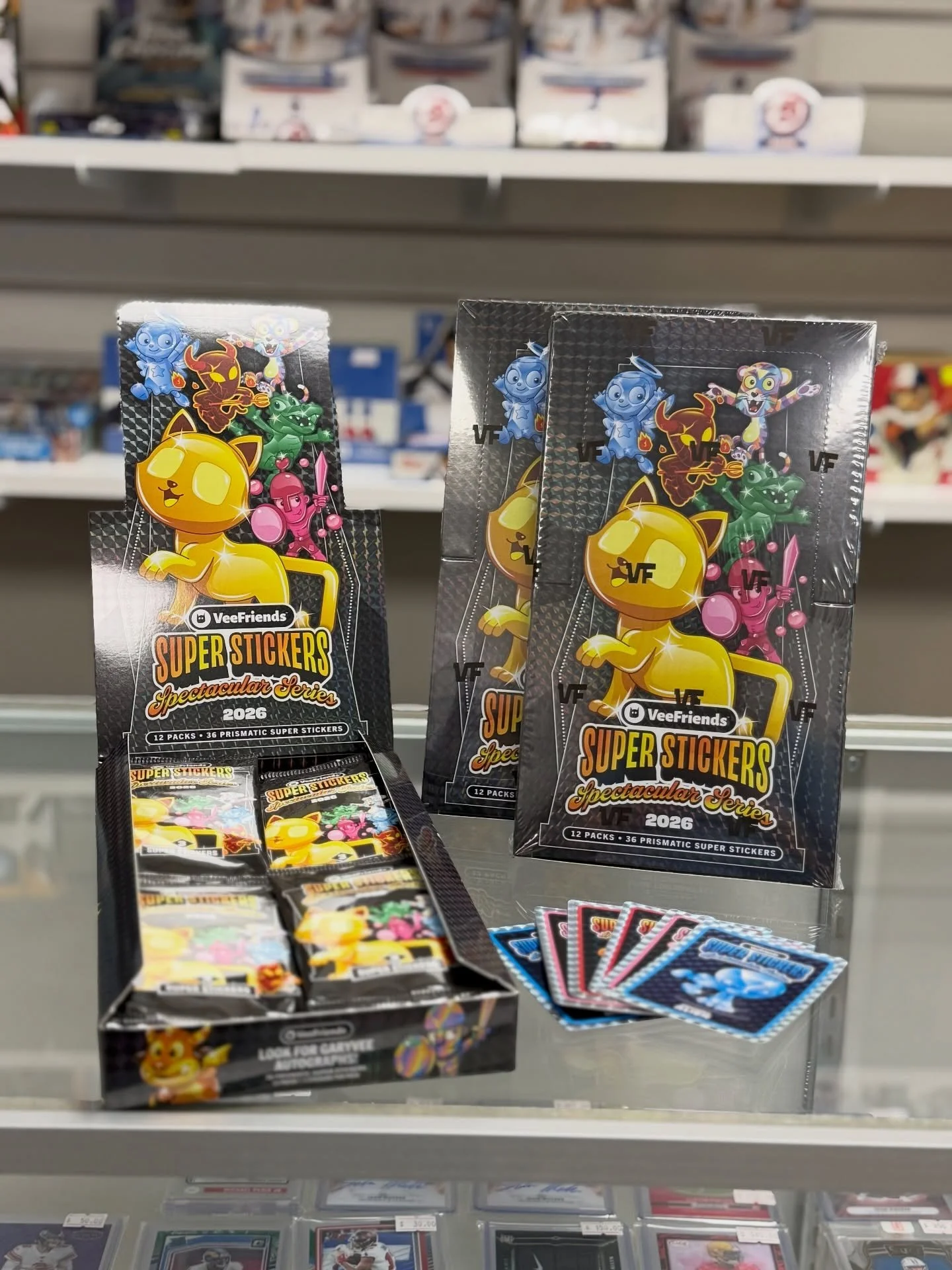 Now landing in the shop 🔥

The brand-new @veefriendscards Super Sticker Spectacular Series is HERE! 🎉

Grab yourself a hobby box, snag a few packs, and dive into these fun, encouraging, and bright stickers that bring all the positive vibes. Perfect