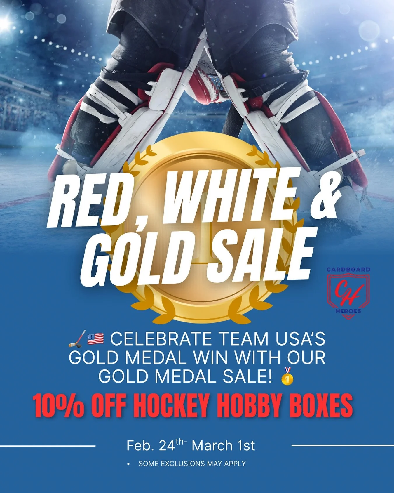 🇺🇸🏒 Gold looks good on Team USA!

This week only &mdash; enjoy 10% OFF Hockey Hobby Boxes to celebrate the men&rsquo;s USA team bringing home the gold! 🥇🔥

Whether you&rsquo;re chasing autos, building your PC, or just love the thrill of the rip&