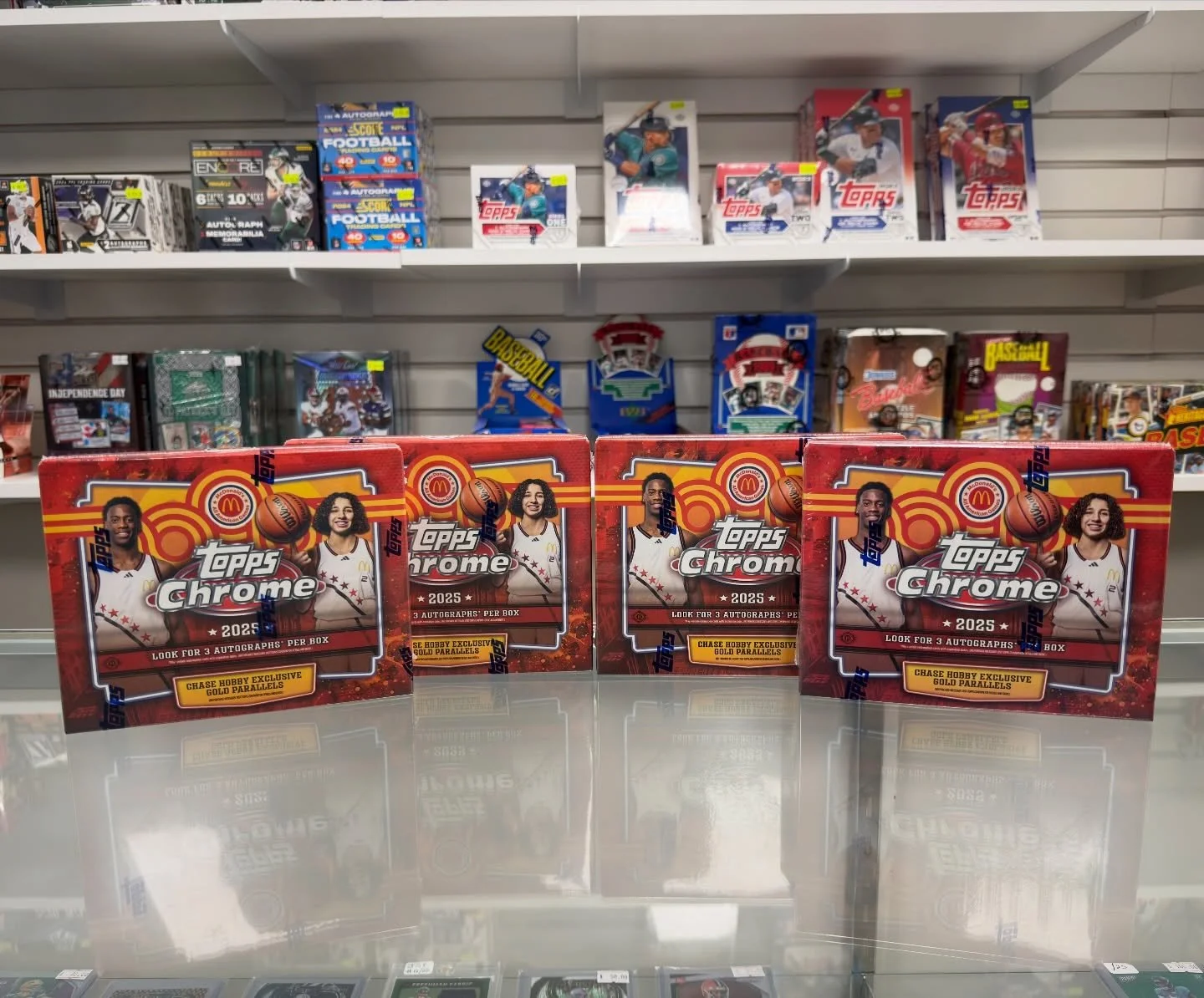 🚨 JUST DROPPED 🚨

2025 @topps Chrome McDonald&rsquo;s All-American Basketball is here! 🏀✨

🔥 Chase the next generation of NBA stars
📦 Hobby &amp; Mega Boxes available now

If you love prospect chasing&hellip; this one&rsquo;s a rip. 👀

📍 Avail