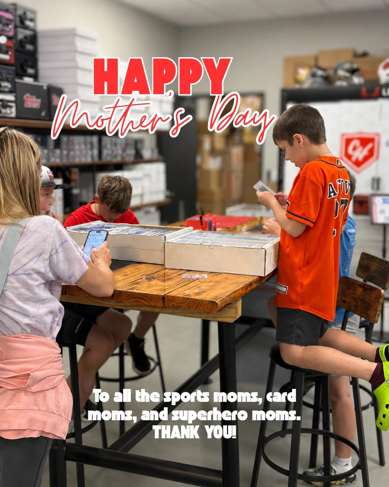 Happy Mother&rsquo;s Day to the real MVPs 💐
Shoutout to the moms supporting the hobby, the breaks, the card runs, and the chaos that comes with it ❤️ We are grateful for YOU!
