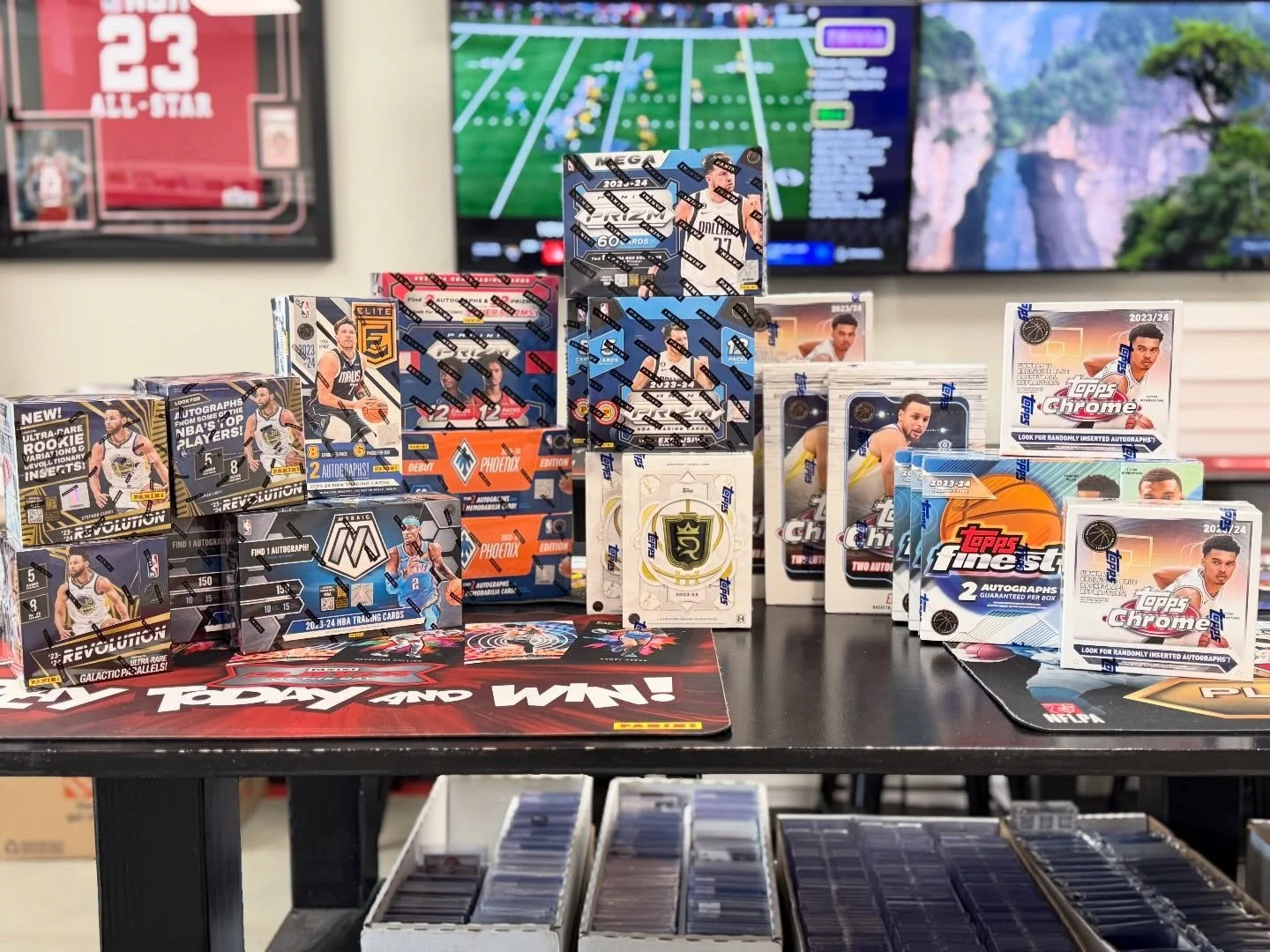 🏀🔥 Let&rsquo;s Go WEMBY Chasing! 🔥🏀

We&rsquo;ve stocked the shelves with an incredible lineup of products from 23-24 Wemby&rsquo;s rookie year! 👀💥

Now&rsquo;s your chance to rip some packs, chase the 🔥, pull a Wimby, and maybe&hellip; just m