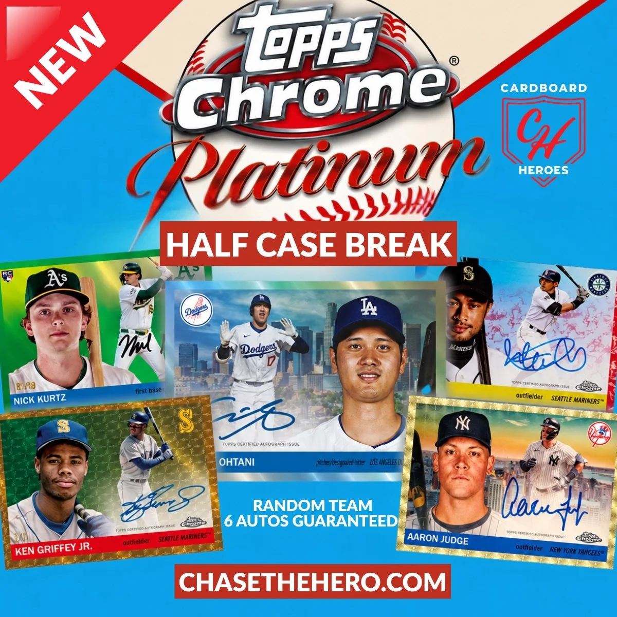 🚨 NEW BREAK ALERT 🚨

The brand-new 2025 @topps Chrome Platinum Baseball has officially landed at Cardboard Heroes, and we&rsquo;re kicking things off with a 🔥 Half-Case Random Team Break!

⚾ Random Teams
✍️ Guaranteed 6 Autographs
🔥 Loaded with C