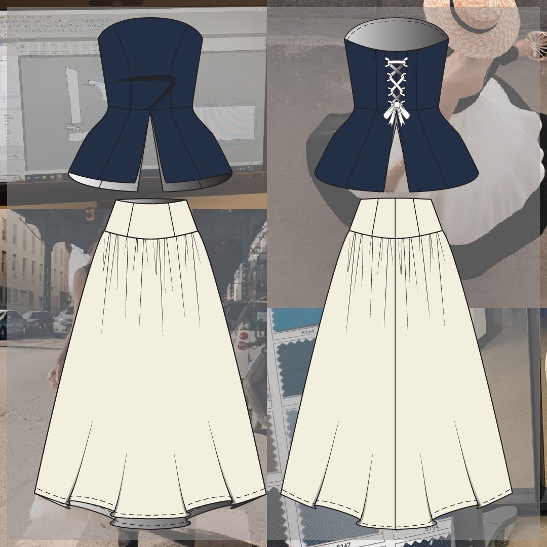 Junior Studio Look 4

Taking influence from Dior's New Look, the 4th garment in my collection has a classic feel. To accentuate the curvy figure, the peplum top flares out from the natural waist to frame the wideness of the hips.

#omorecollegeofdesi