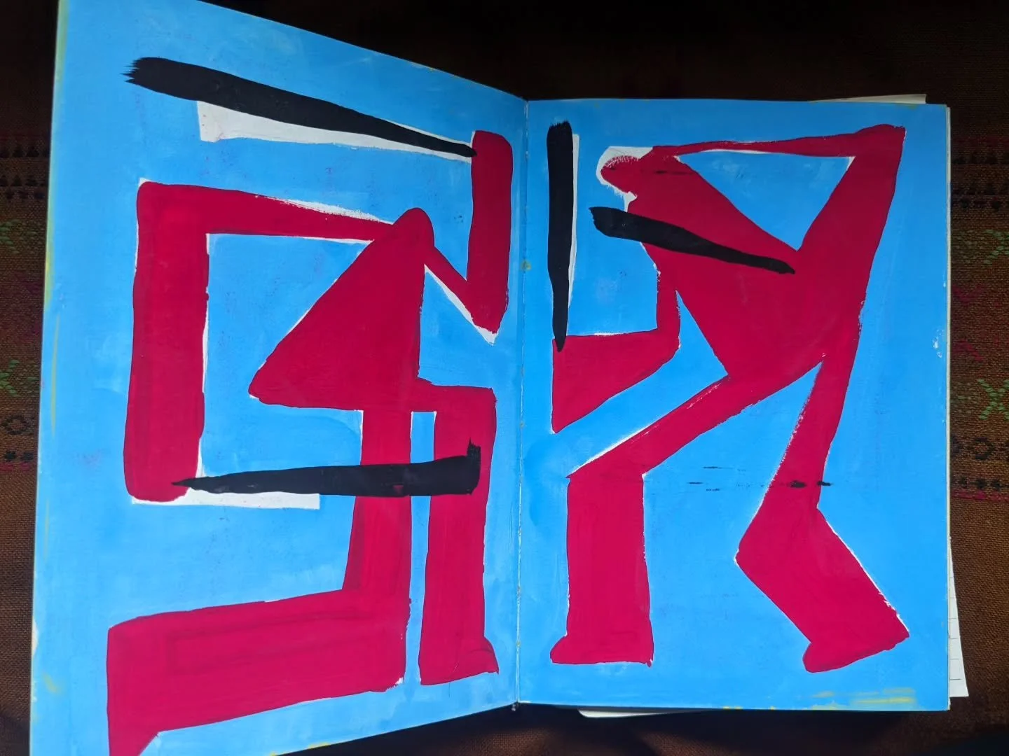 Like all good ideas, my Kankurang animation started as some fun scribbly experiments in my sketchbook. Some of them I'd like to spend some more time developing at some point!