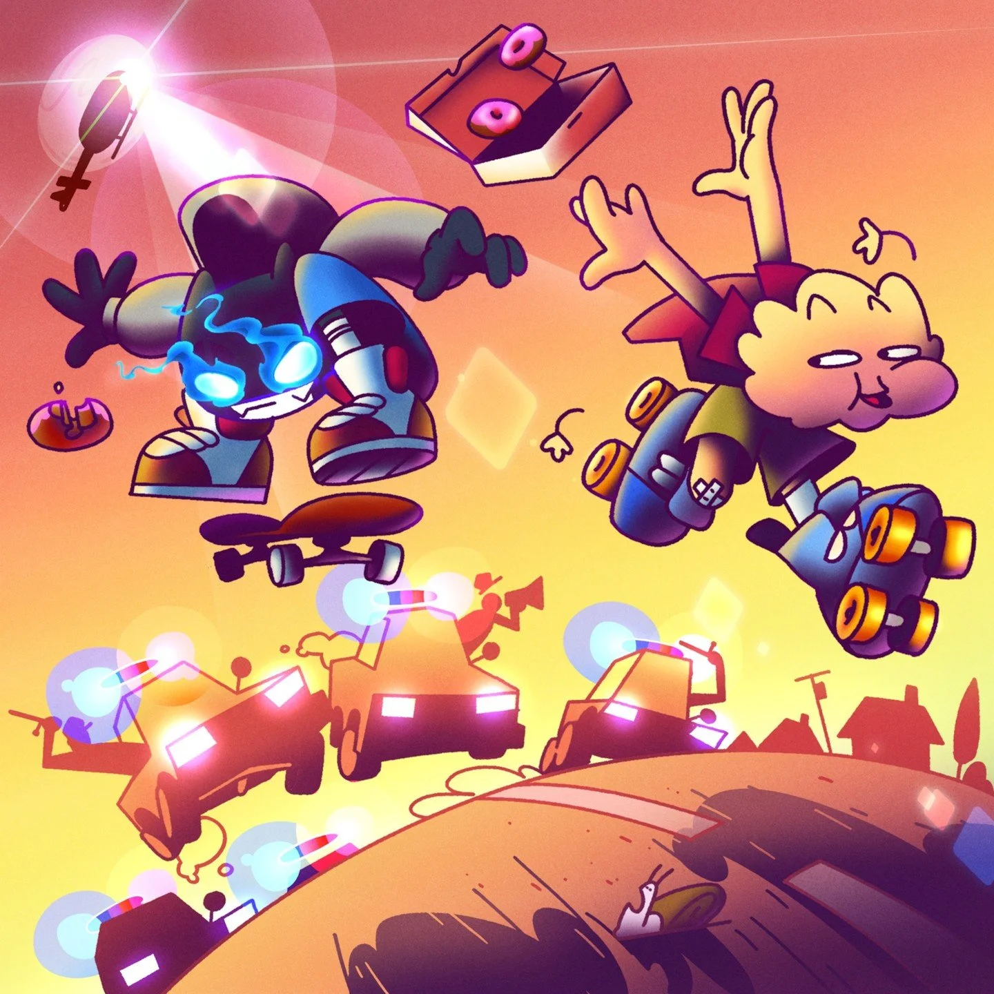 Doom &amp; Bloom know where to find the best doughnuts in town...

I have a habit of biting off more than I can chew with most of my projects, which often means they never get finished. I had to pull the reigns on my impulse to animate this sequence 