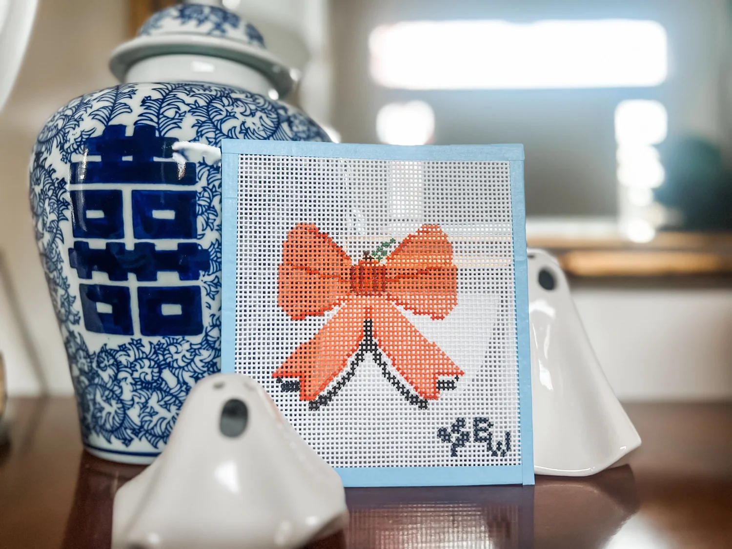 Bow Series: October — Boxwood Needlepoint