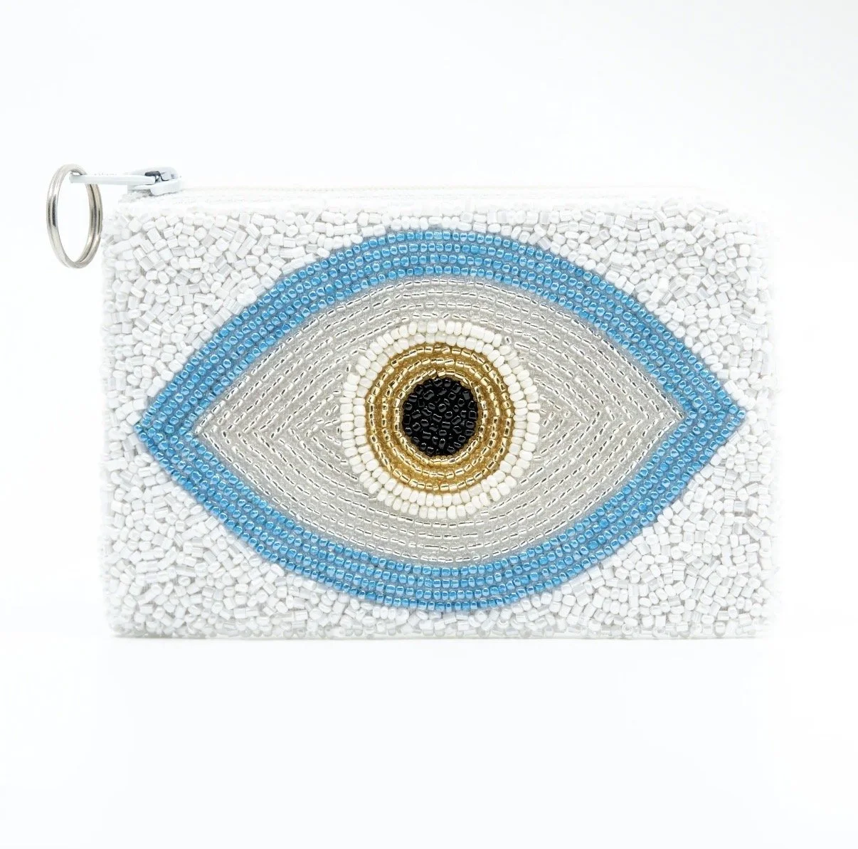 Evil Eye Beaded Coin Purse