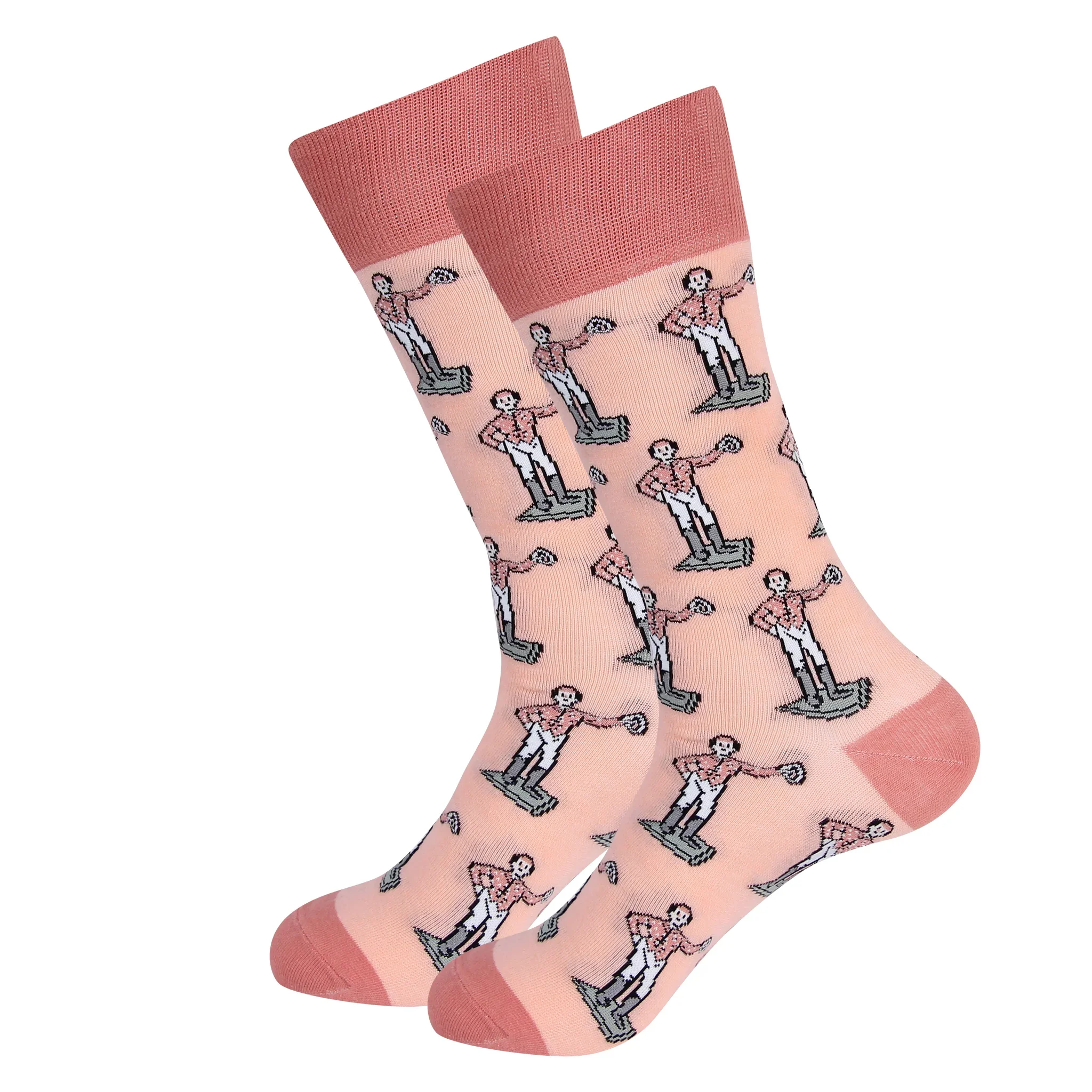 Standing Jockey Peach Socks