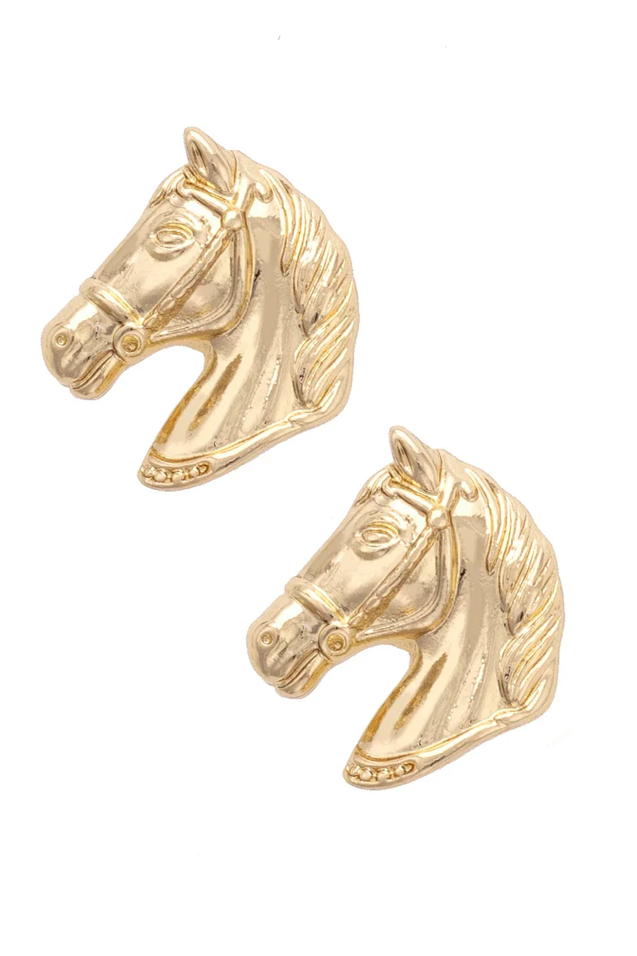 Thoroughbred Stud Earrings – Shiny Gold
