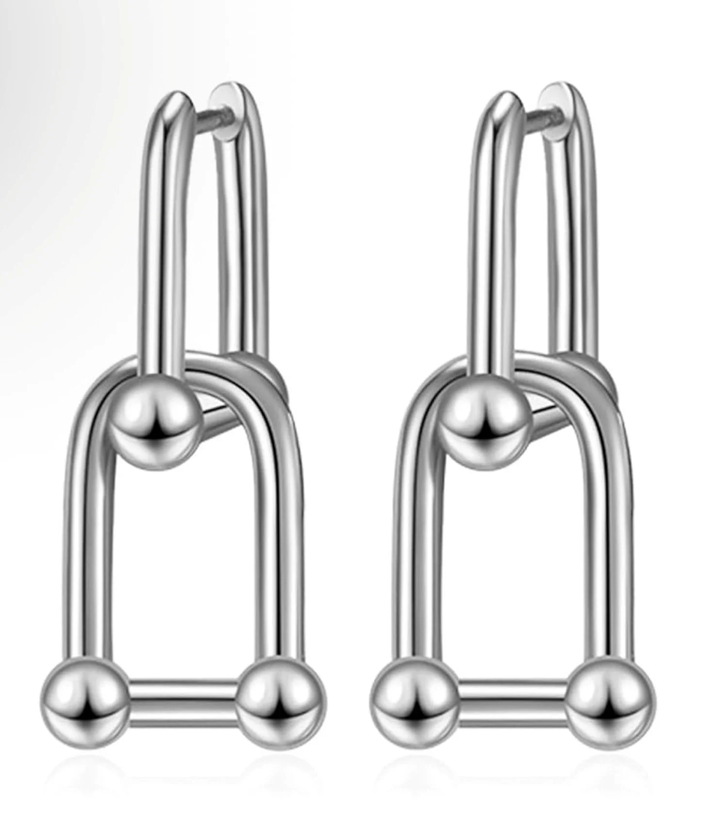 Silver Harlow Earrings zoomed in