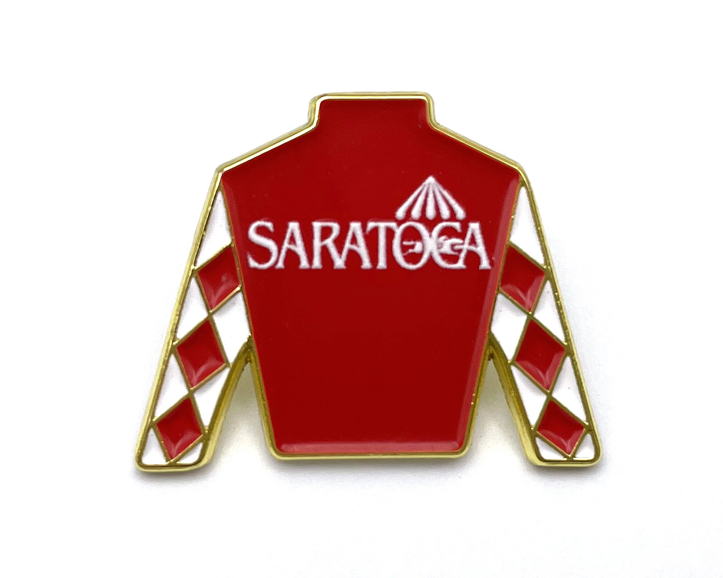 Saratoga Jockey Silk Enamel Pin