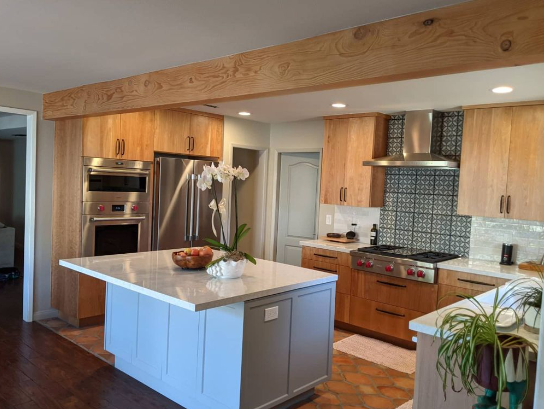 Contemporary Transitional Kitchen Remodel by Vintage Woodwork & Construction Inc project photo