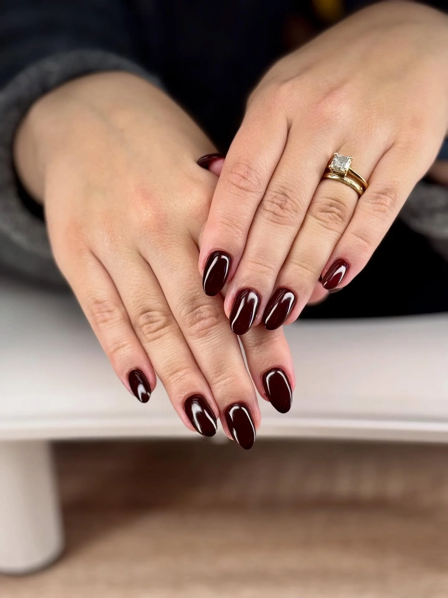 In case you&rsquo;re wondering what the color of fall is&hellip;it&rsquo;s Dark Mocha Cherry 🍒 a rich and luscious red with a drop of brown and black to enhance the depth. It will leave you sexy and empowered to take on all the new seasonal changes 