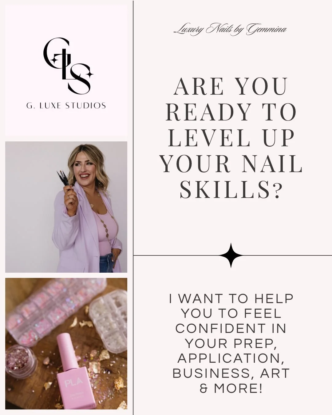 Have you been wanting to advance your nail skills? Do you want your nail application to be smoother? Are you interested in speeding up your service without losing quality? I&rsquo;m here to help you ✨ 
I&rsquo;ve had some time open up &amp; I wanted 
