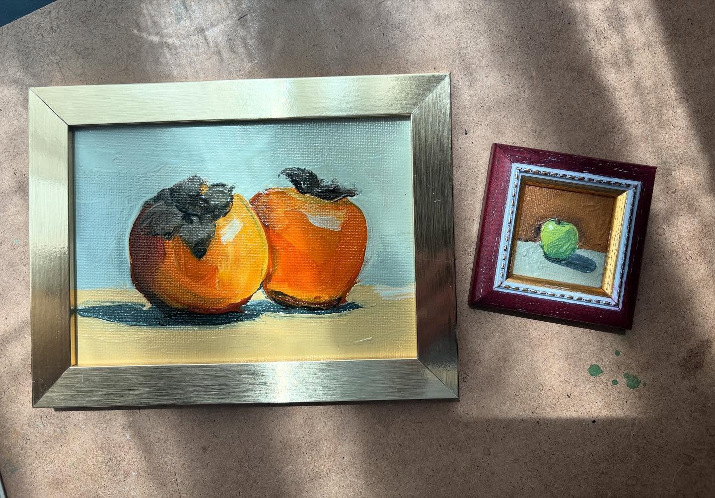 Just donated these two wee babes to the Pacific Grove Art Center&rsquo;s Tiny Treasures fundraiser. 

#stilllife 
#pacificgroveartcenter 
#tinytreasures 
#supportartists