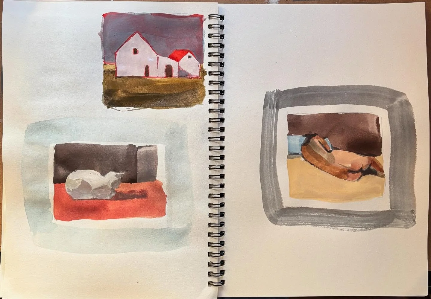 Little watercolor studies going into the sketchbook.

@caneyosketchit #caneyosketchit2025 #sketchbook #watercolorstudy