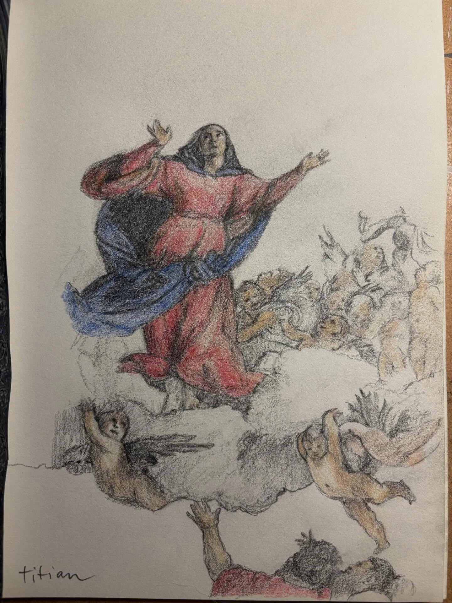 Sketch of a section of The Assumption by Titian 

#masters #sketch #titian #theassumption