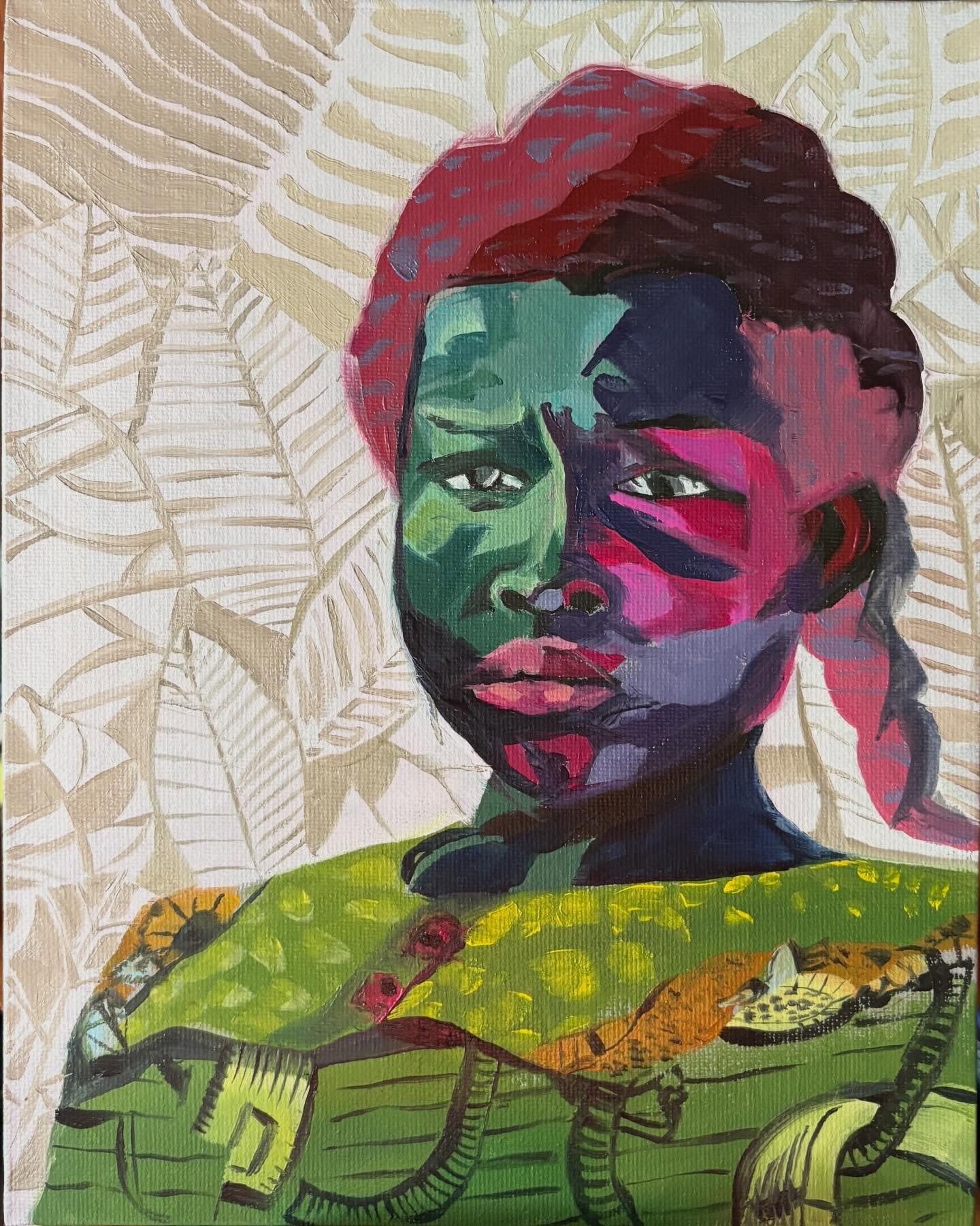 A copy of a small portion of a quilted portrait by Bisa Butler, titled &ldquo;Dear Mama,&rdquo; inspired by a Tupac song of the same name.

#quilt #bisabutler #masterartist #dearmama #tupac