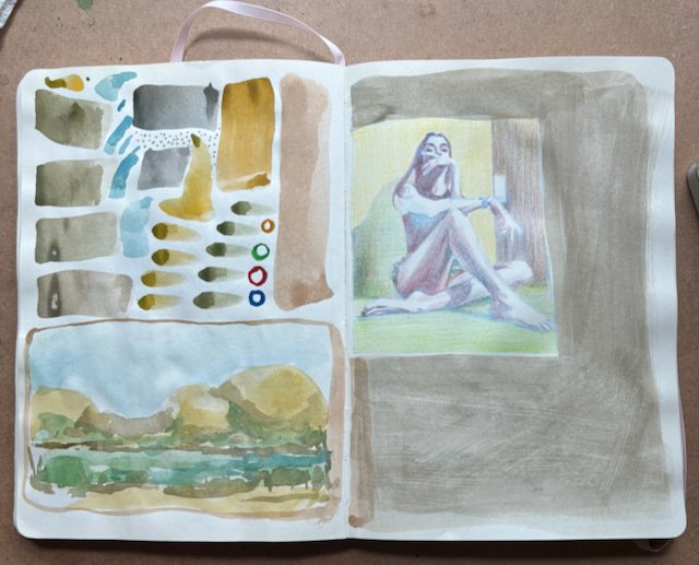 colored pencil study