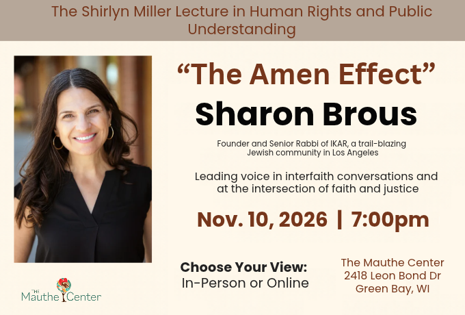 Sharon Brous, "The Amen Effect" — The Shirlyn Miller Lecture in Human Rights and Public Understanding