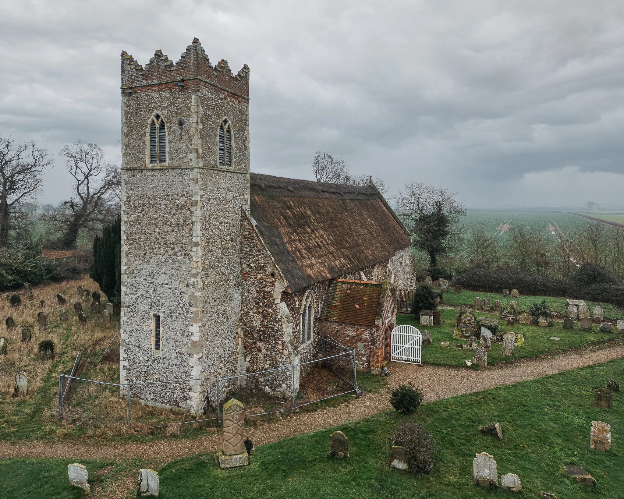 a wedding at a church in norfolk