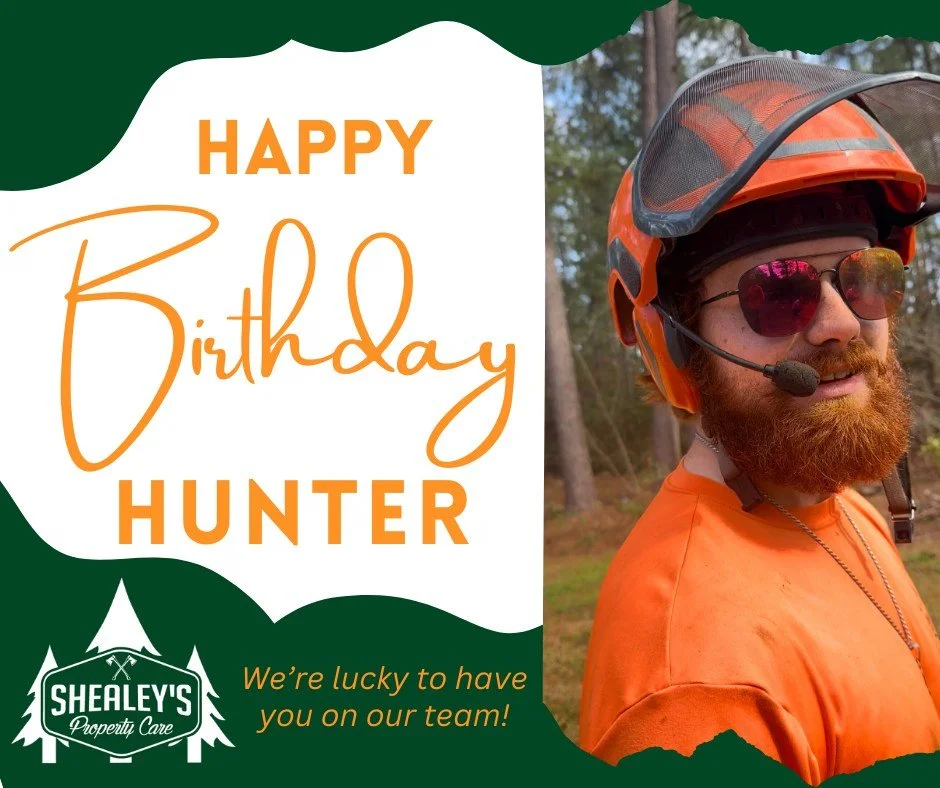 🎉 Happy Birthday to Hunter &mdash; one of our hard-working tree pros! 
Whether it&rsquo;s climbing the tallest trees, tackling tough jobs, or jumping in wherever he&rsquo;s needed, Hunter never backs down from a challenge. 💪🧗&zwj;♂️ His kind and c