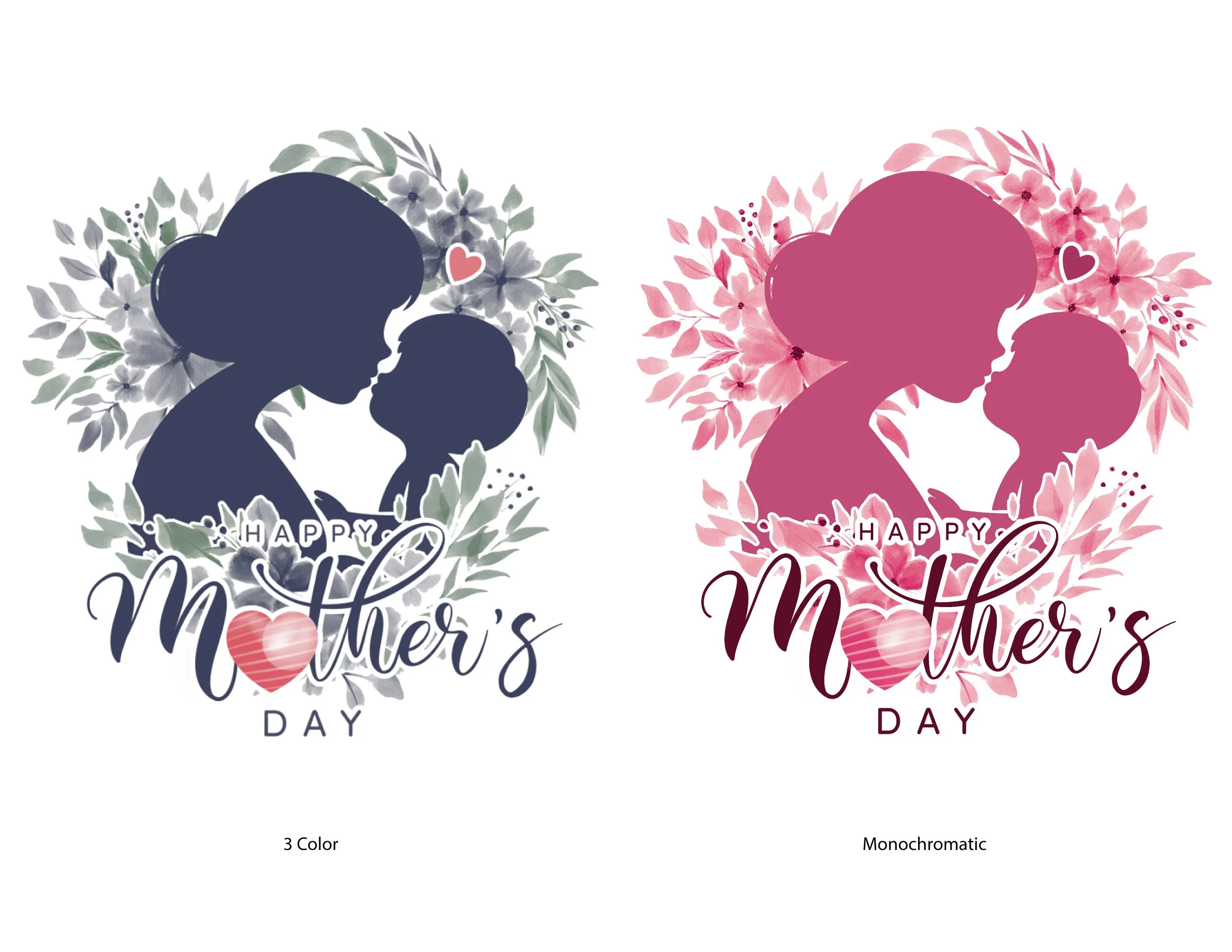 TMworks Mother's Day shirt design 2025. The original request was for a 3 color design, but became a 1 color design for the actual shirt. 