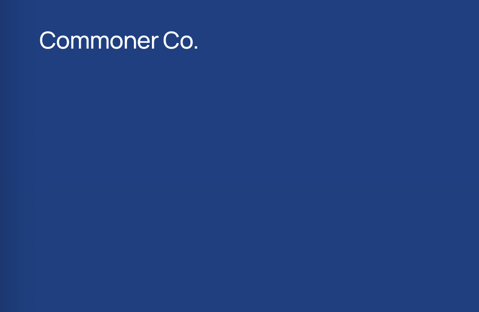 Commoner Co. Quarterly #1