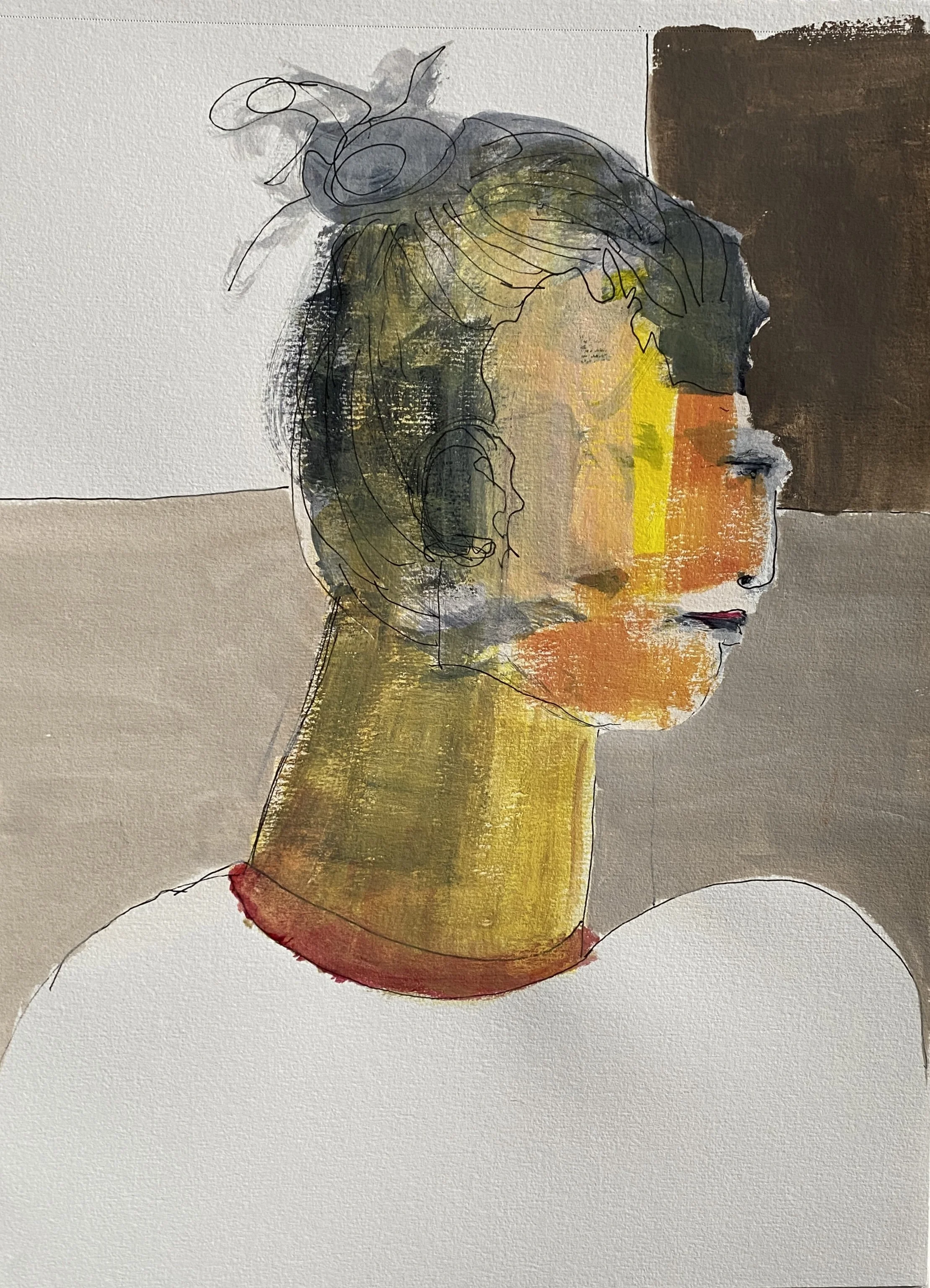 Sketch, 14x11, Acrylic, pen, pencil, 2025