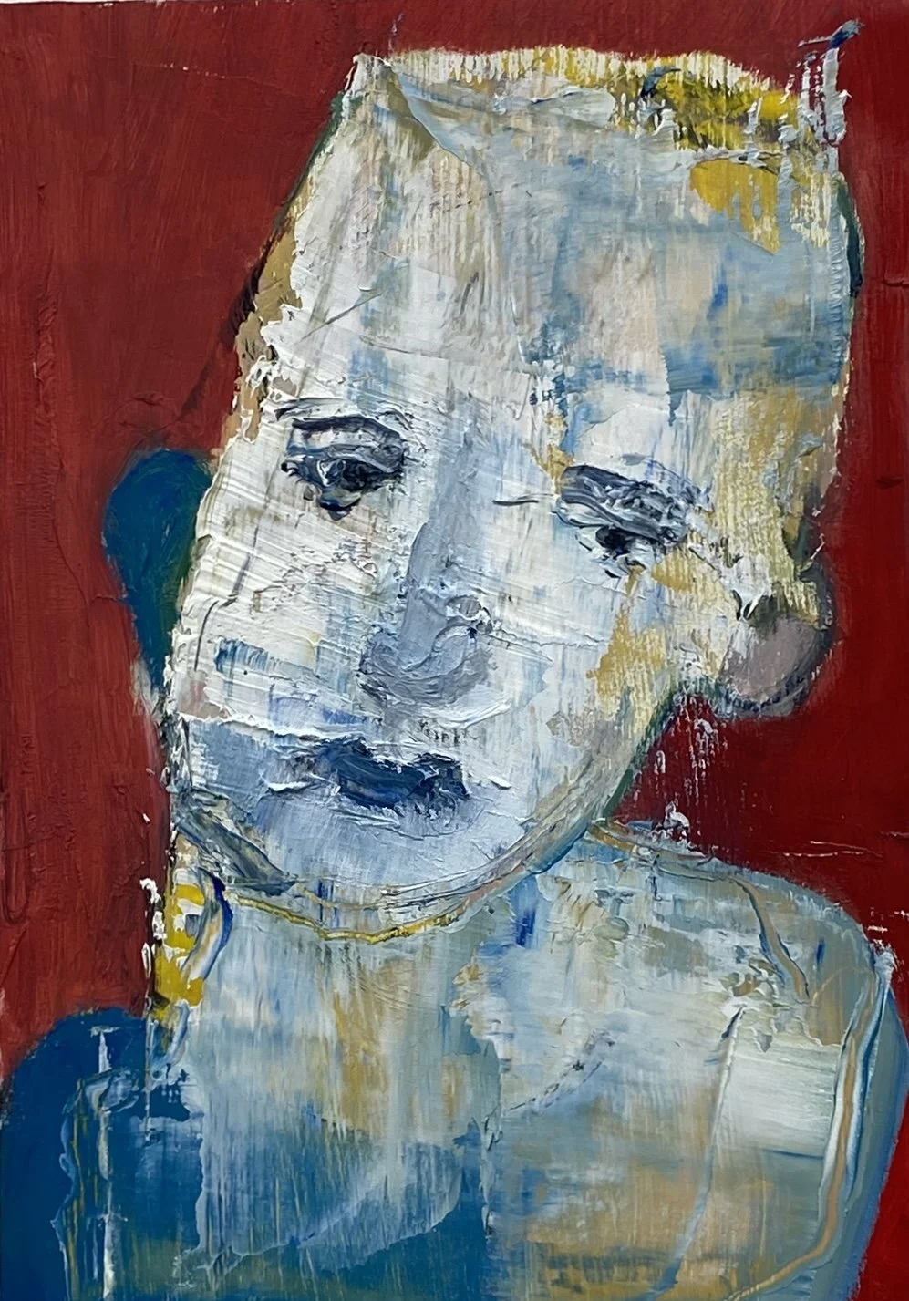 Contemplative III, 7x5, oil on wood panel, 2025