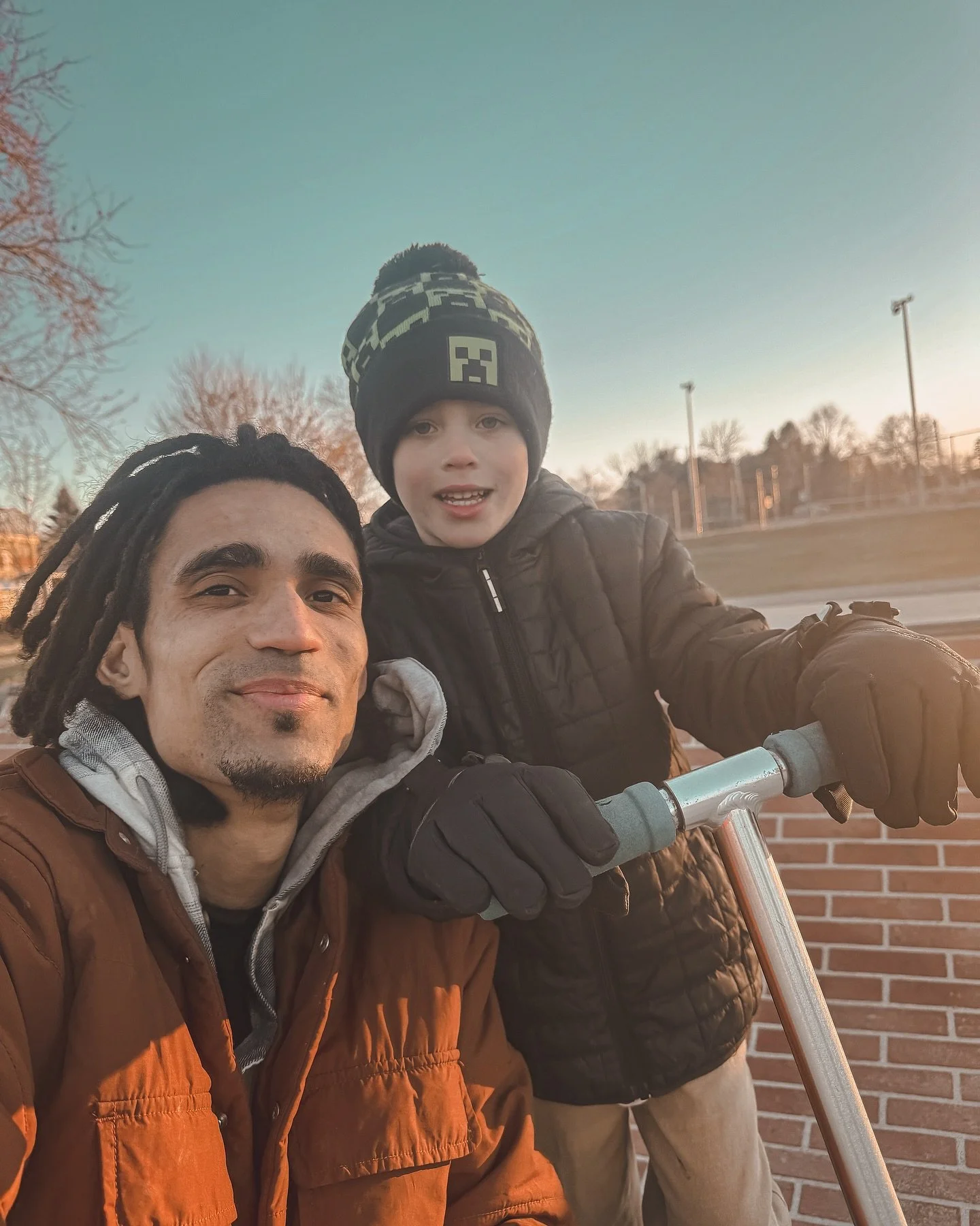 My dawg 🫶🏽🙏🏽🛹🛴 #dadlife