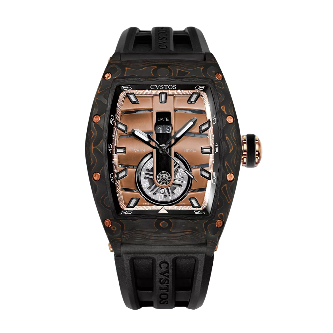 CHALLENGE RACING TWIN-TIME CARBON/ORO DIAL