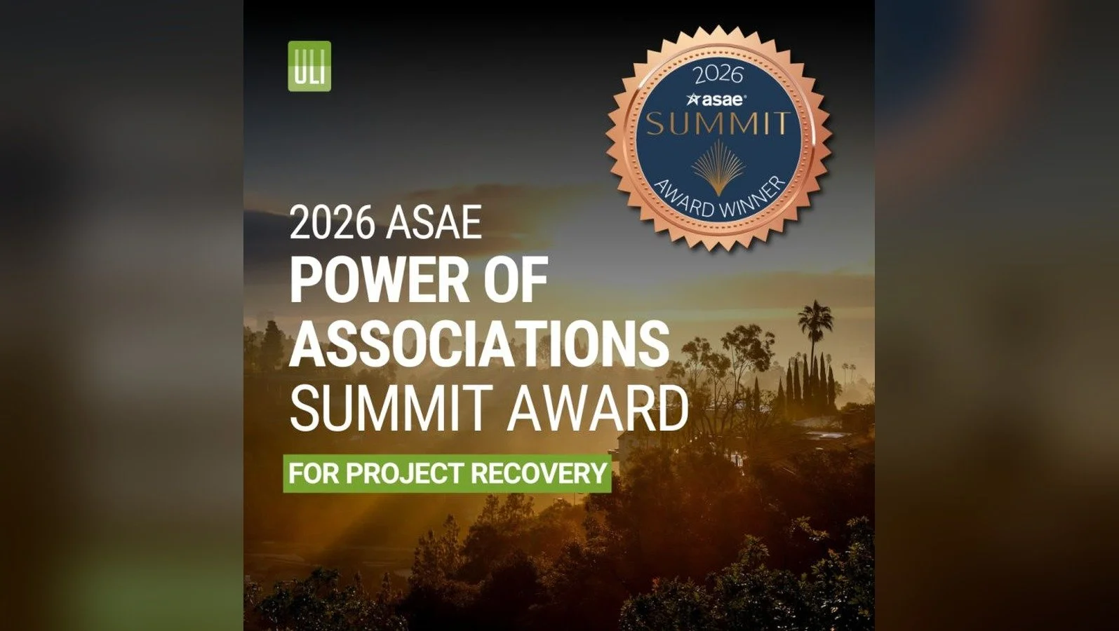 ULI's Project Recovery Earns 2026 ASAE Power of Associations Summit Award