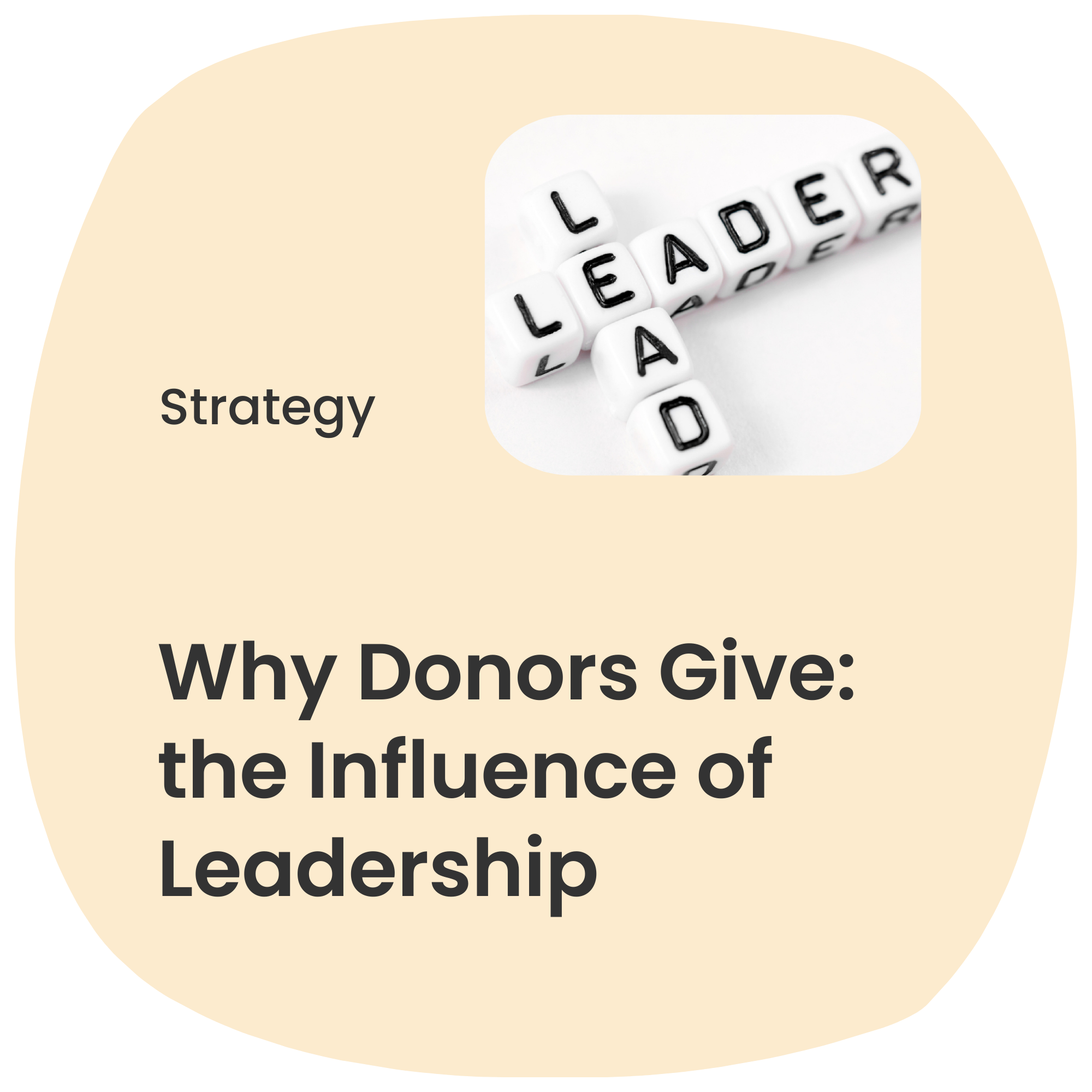 Why Donors Give: the Influence of Leadership Over Mission